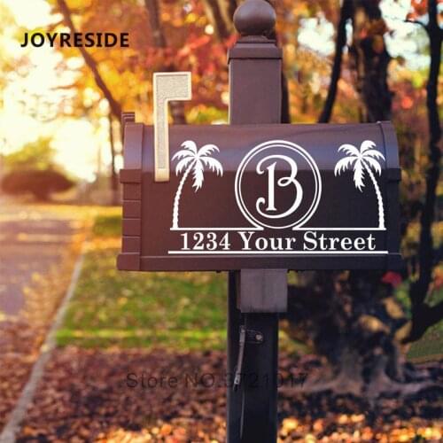 Mailboxes Sticker Box Decoration Custom Personalized Address Decals Home Outside Mailbox Stickers Vinyl Design Color Choose M497