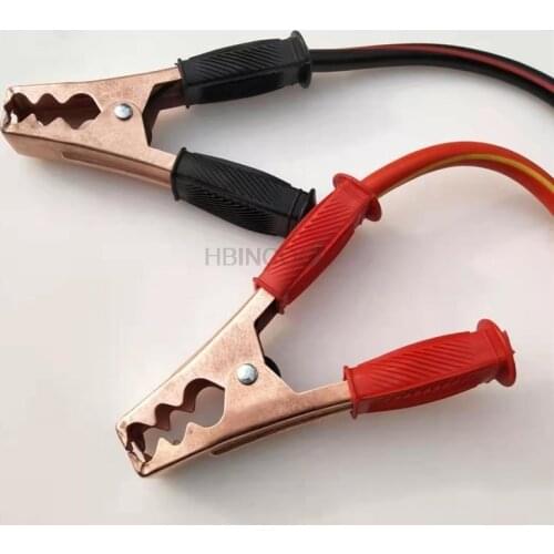 Pure copper battery line with live wire and bold connection line car clip series line emergency start cross-jianglong power cord