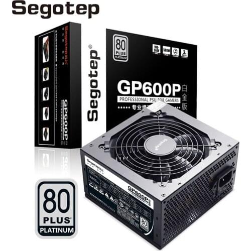 Segotep PC Power Supply 500W 80Plus Platinum 120mm PWM Cooling Fan APFC Compuer Power ATX Rated Source Power Supply Unit