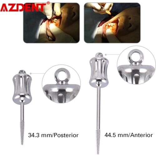 AZDENT Dental Broken Root Drill Remnant Extractor Apical Root Fragments Drill Medical Stainless Steel Short 34.3mm Long 44.5mm