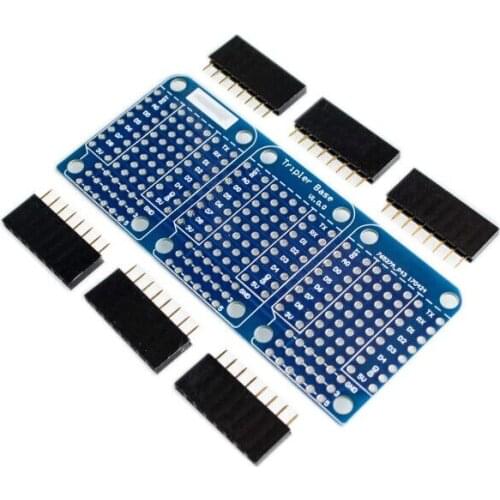 Triple Shield For WeMos D1 Mini Dua Sided Perf Board For Compatible