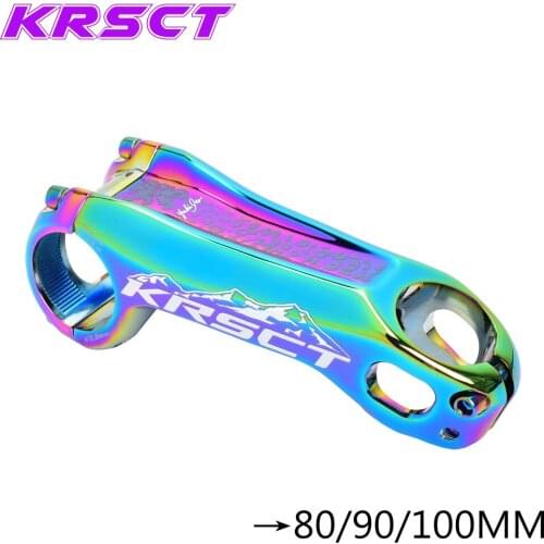 Krsct Bicycle Stem New CNC Handlebar Stem Road Mountain bike MTB Stem -20Degree 28.6*31.8mm 80/90/100 mm Bicycle Handlebar Parts