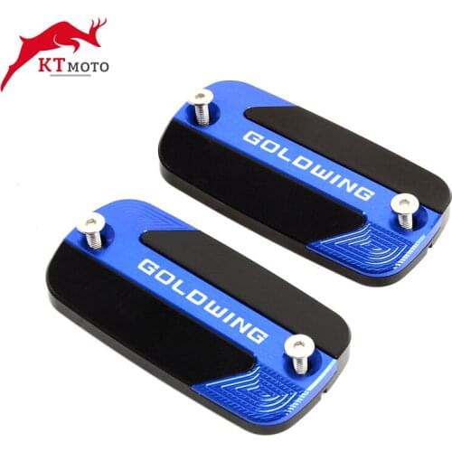 High quality Motorcycle CNC Aluminum Front Brake Reservoir Fluid Tank Oil Cup Cover For HONDA Goldwing 1800 1500 VTX 2012-2018