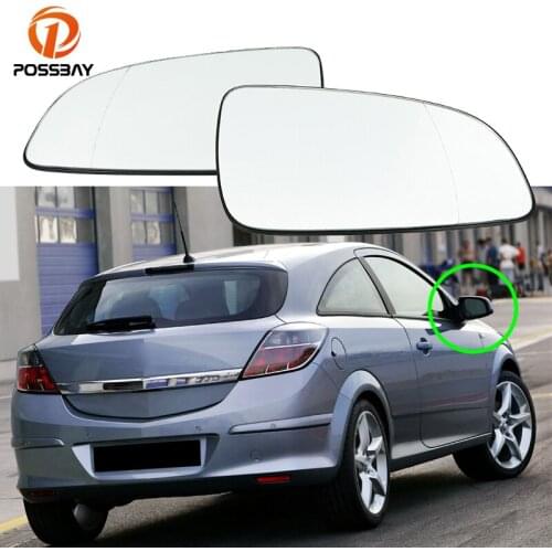 1Pair Left & Right Side Car Rearview Auto White Heated Rear View Wing Mirror Glass Fit for Opel Astra H 2004 2005 2006 2007 2008