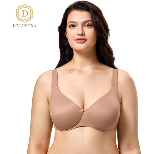 Womens Plus Size Minimizer Seamless Bra Underwire Full Coverage Non-padded U back