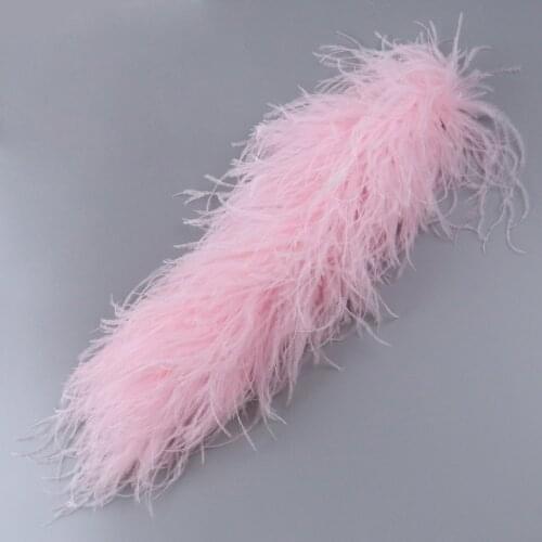 0.5 Meter 10 Ply Ostrich Feathers Boa Dyed Colorful Ostrich Feather Shawl For Party Wedding Clothes Decoration Sewing Crafts