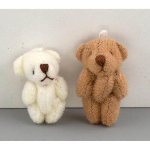1Pcs 1/12 Doll House Miniature Plush Bear Simulation Animal Model Toys for Mini Decoration Dollhouse Accessories