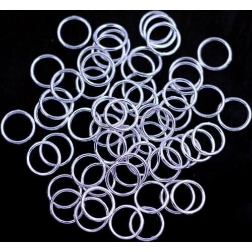 100Pcs Silver Plated Round Cercle Soldered Closed Split Rings Jump Rings Jewelry Making 14x2mm