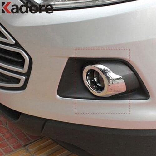 For Ford EcoSport 2013 2014 2015 2016 ABS Chrome Front head Fog Light Lamp Cover Trim Foglamp Decoration Frmae Trims 2pcs