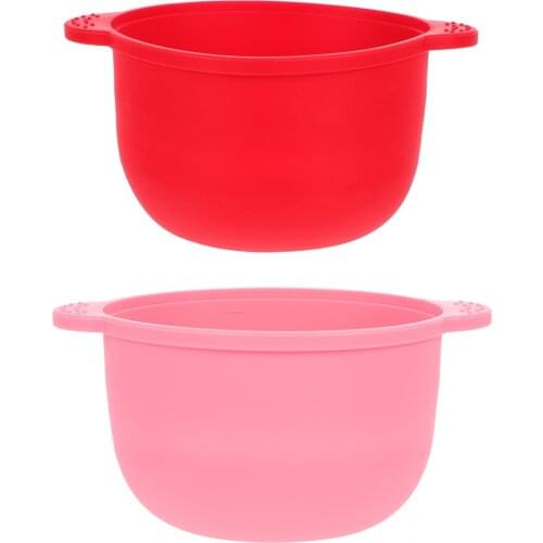 2pcs Wax Warmer Replacement Pot Silicone Bowls Hair Removal Waxing Bowls(Random Color)