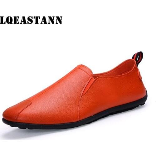 2020 Spring And Autumn New Classic Mens Casual Shoes PU Light Driving Shoes Loafers Fashion Breathable Non-Slip Male Peas Shoes