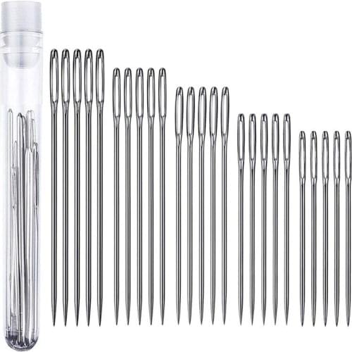 25pcs 5 Sizes Sewing Needless Household Funiversal Stainless Steel Darning Hand Sewing Needles Embroidery Tool Diy Accessories