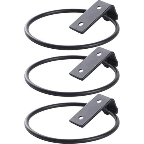 3Pcs Metal Wall Mounted Hanging Pot Holders Ring Planter Flower Bracket Stand