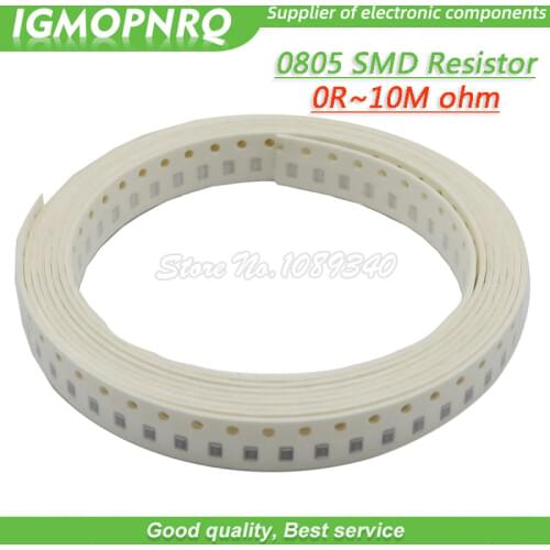 300pcs 0805 SMD resistor 0R ~ 10M 1/8W 0 1 10 100 150 220 330 ohm 1K 2.2K 10K 100K 0R 1R 3.3R 5.6R 100R 150R 220R 330R 1M 10M