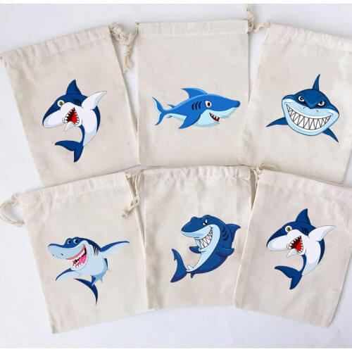 5pcs Shark candy gift bags Summer Beach Ocean Under The Sea Marine Animals Theme Baby Shower Birthday Party decoration Supplies