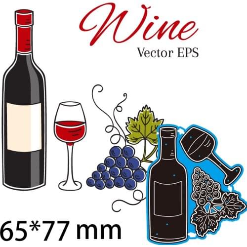 65*77mm Wine Grape New Cutting Dies Scrapbook Decoration Embossing Paper Craft Album Card Punch Knife Mold