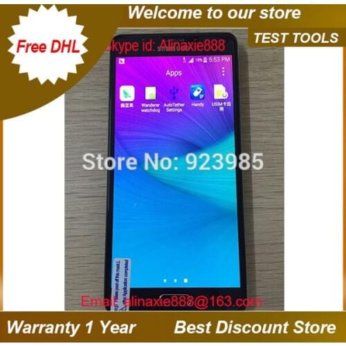 DHL free shipping + warranty 1 year+free shipping + nemo NOTE4 N910F + lte FDD + + lte cat6+ test phone