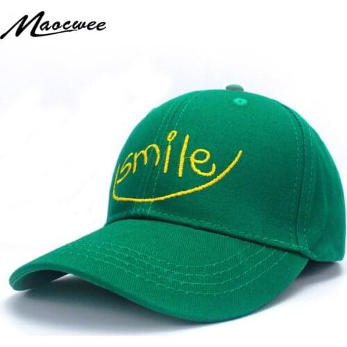 Children Baseball Cap Smile Hat Embroidery Sunhat Cartoon Adjustable Cute Kids Hip-hop Caps for Drop Summer Hats Outdoor Child