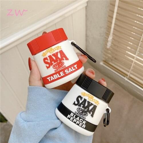 Fashion brand black pepper sauce case for airpods 1 2 pro soft silicone charging case earphone protective cover deep