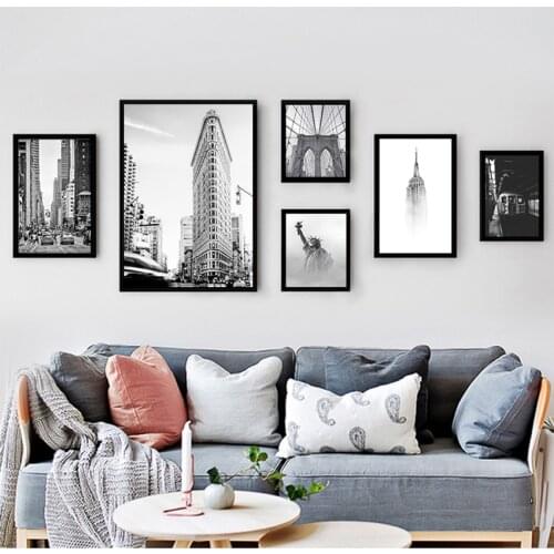 Of Liberty Black White Picture Home Decoration Nordic s And Prints Wall Art Canvas Painting Famous Scenery New York Statue