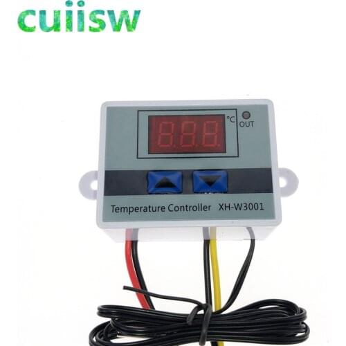 12V/ 24V/ 110V /220V W3001 Digital LED Temperature Controller 10A Thermostat Control Switch Probe XH-W3001