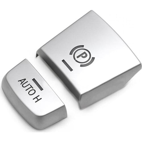 For BMW 5 6 7 Series F10 F01 5GT F07 X3 F25 X4 F26 X5 F15 X6 F16 2pcs ABS Chrome Car Handbrake Auto H Button Cover Sticker Trim