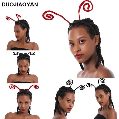 DUOJIAOYAN New Party Black Red Ant Headband Festival animal hair hoop Personality Funny Halloween Cosplay Hairband