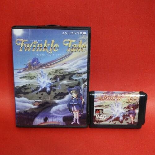 Twinkle Tale 16 bit MD card with Retail box for Sega MegaDrive Video Game console system