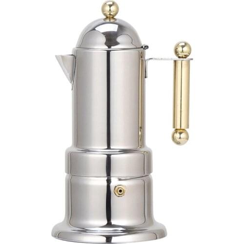 OEM stainless steel 304 pagoda pot coffee set induction cooker heating mocha coffee pot