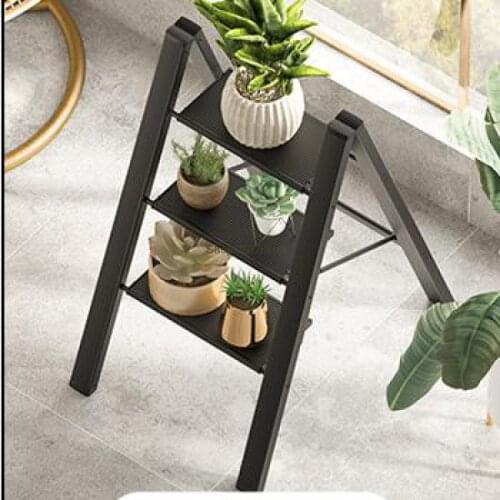 Ladder Household Folding Herringbone Ladder Thickened Aluminum Alloy Indoor Multi-function Flower Rack Ladder Stool Four Step Du
