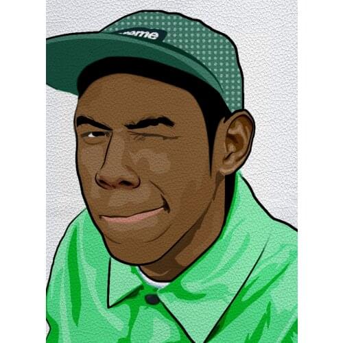 Rapper Star Retro Printed Faux Litchi Leather Sheets A4 22*30CM For Home/Bar/Living Decor Handbags