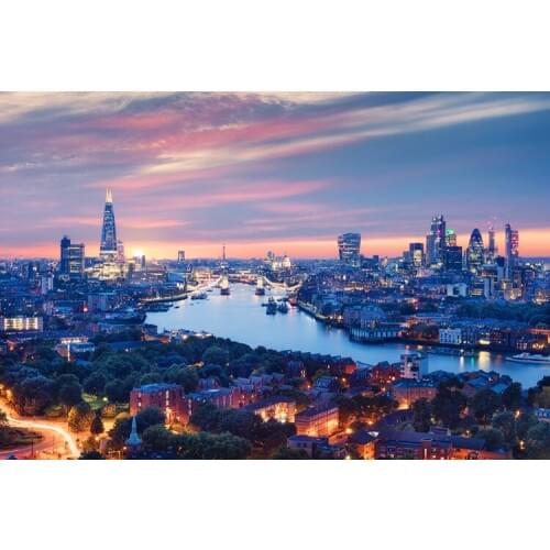 London at dusk The wooden puzzle 1000 pieces ersion jigsaw puzzle white card adult childrens educational toys