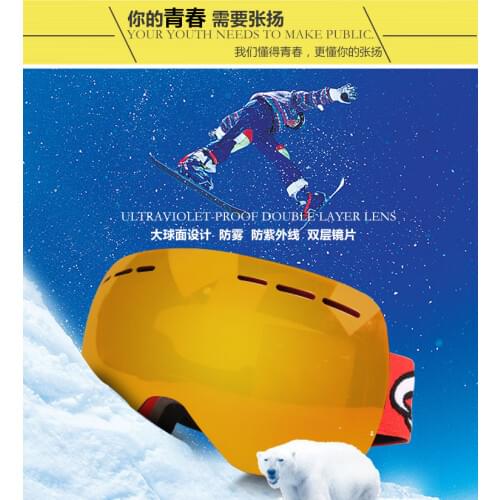 Ski goggles double layers UV400 anti-fog big ski mask glasses skiing men women snow snowboard goggles