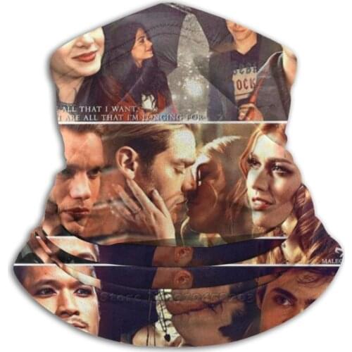 Clace Malec Sizzy Cycling Motorcycle Headwear Washable Scarf Neck Warmer Face Mask Malec Clace Sizzy Magnus Bane Alec Lightwood