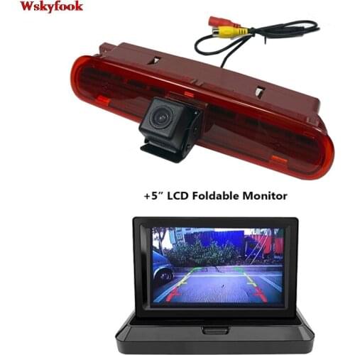 Night Vision Car Brake Light Rear View Camera For FIAT Doblo (2010-Current) ，OPEL Combo(2011-2018) With 5inch LCD Monitor Kit