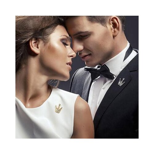 New fashion Vintage rhinestone crystal crown brooch For Men Women Accessories jewelry wholesale