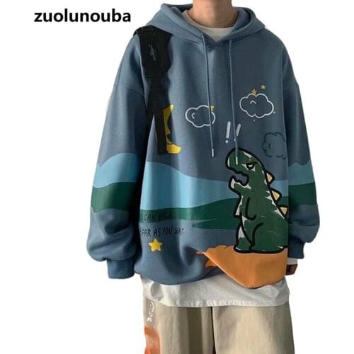 2020 Autumn And Winter New Men Sweatshirt Cartoon Casual Loose Couple Pullover Harajuku Street Fashion Hip-hop Print Boys Hoodie