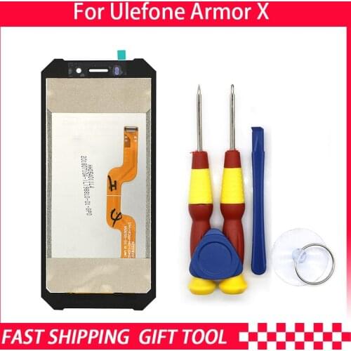 New original Touch Screen LCD Display LCD Screen For ULEFONE Armor X Replacement Parts + Disassemble Tool+3M Adhesive