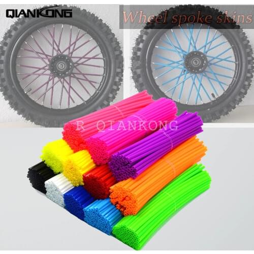 Motorcycle Wheel Rim Spoke Skins Covers Wrap Decor Protector Kit for Kawasaki KX250F KX250 KX450F KLX450R KX250F 300EXC