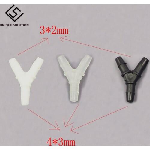 Flatbed UV/Eco solvent printer F186000 DX5 printhead ink tube connector Y shaped 3*2MM 4*3MM For Epson DX4 DX5 head clip