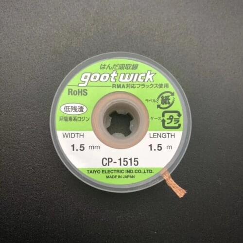 Genuine GOOT 10PCS Tin Suction Line Welding Belt Sn-Absorbing Residue Cleaning Pad For Soldering Wire