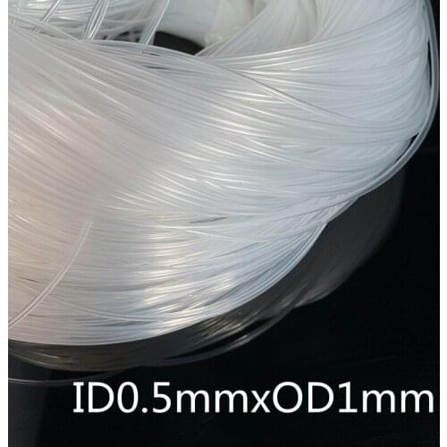 100M Transparent Flexible Silicone Tube ID 0.5 x 1mm OD Food Grade Non-toxic Drink Water Rubber Hose Milk Beer Soft Pipe Connect
