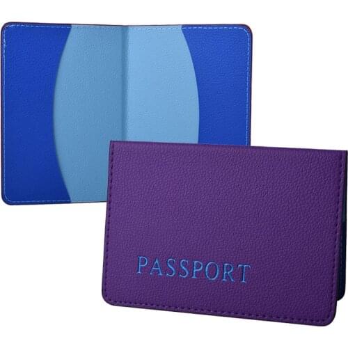 PU Leather Colorful Candy Passport Holder Protector Cover Travel Ticket Pouch Packages Card Credit Covers Passport Case Wallet