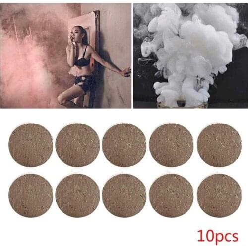 10Pcs/set Smoke Cake White Smoke Effect Halloween Party Spray Supplies Smoke Props Fog Photography Aid Tricks Toy