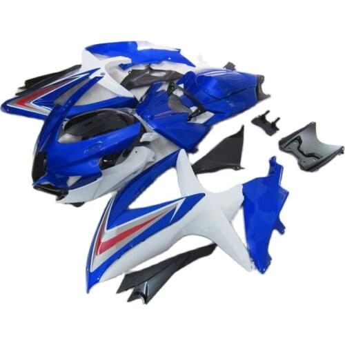 100% Fit Fairing kit for SUZUKI GSXR 600 750 2008 2009 2010 Blue White Injection Molding Fairings GSXR600 GSXR750 08 09 10 PL409