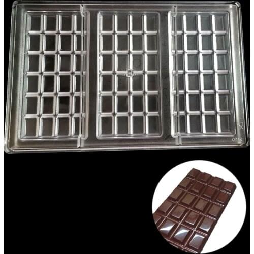 3D Cubes Polycarbonate Chocolate Bars Mold Injection Hard PC Food Grade Candy Maker Mould Chocolate Candy Pastry Tool