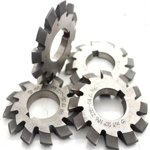 8PCS NO.1-NO.8 M0.4 M0.5 M0.6 M0.7 M0.8 M1 M1.25 M1.5 M2 M3 M4 Modulus PA20 Degrees HSS Gear Milling cutter Gear cutting tools