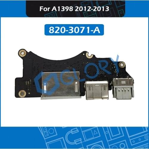 A1398 USB HDMI Card Reader DC-IN Board 820-3071-A for MacBook Pro Retina 15" Mid 2012 Early 2013 I/O board Replacement