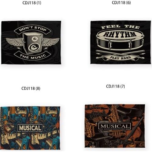 Abstract music equipment wedding decoration Anti-stain tablecloth party decoration Rectangular tablecloths Table dining table