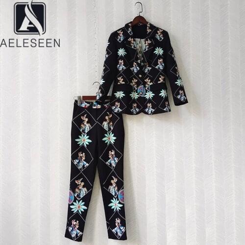 Женские элегантные брючные костюмы AELESEEN China At AliExpress
